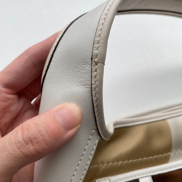 Ergo M0668-10781 Tan and Blue Multi-print Sateen with Leather Trim Hobo Bag - Picture 10 of 11